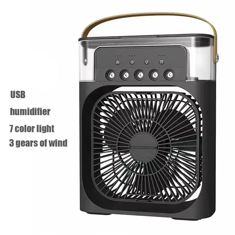 Mini Climatiseur d’Air 3-en-1 💨 Ventilateur + Humidificateur + Lumière LED