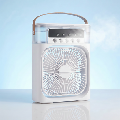 Mini Climatiseur portable  3-en-1 💨 Ventilateur + Humidificateur + Lumière LED