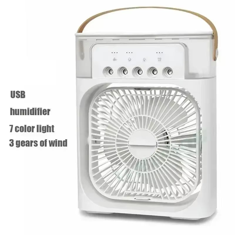 Mini Climatiseur d’Air 3-en-1 💨 Ventilateur + Humidificateur + Lumière LED